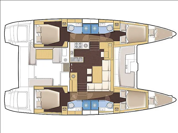 Lagoon 450F - Layout